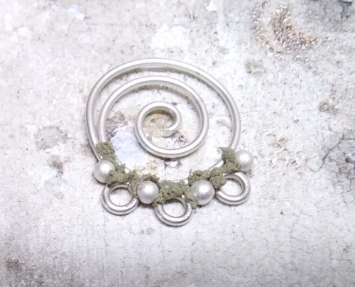 Judy Larson's Bali Style Earrings - , Contemporary Wire Jewelry, Stamping, Stamps, Butane Torch, Soldering, Solder, Drilling, Drill, Attach in the same manner as the lower jump rings and balls